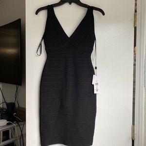 Herve ledger New w/tags black v neck  dress